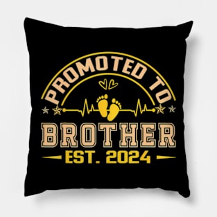 Promoted To Brother Est 2024 New Brother Fathers Day Pillow