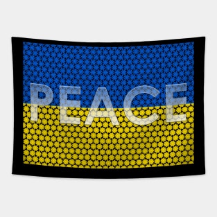 Ukrainian flag with text Tapestry