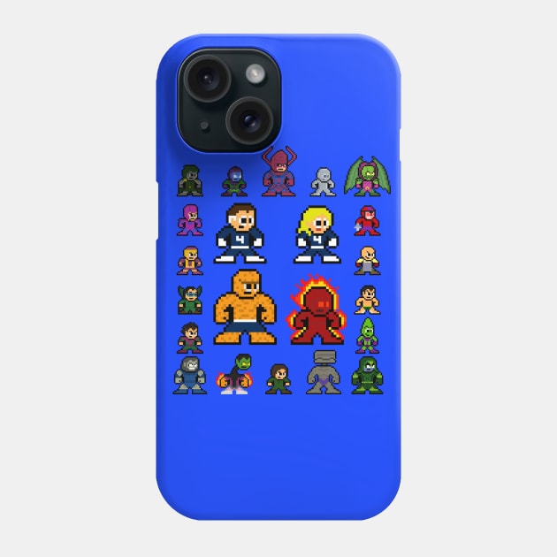 8bit Fantastic Heroes Pixel Sprites Phone Case by 8-BitHero