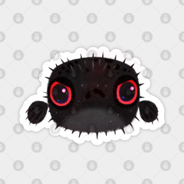 Angry puffer Magnet by pikaole