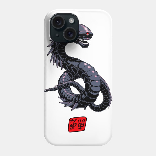 Moray Eel Robot exclusive Teepublic colour version Phone Case by Oliver Bown Designs