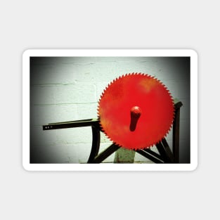 Red Saw Blade Magnet