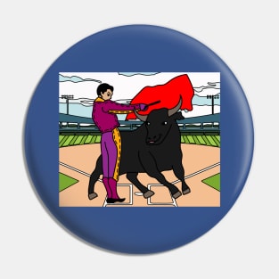 Arena Bullfight Torero Bull Pin