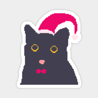 Funny Cat Meme Pixel art Christmas Magnet