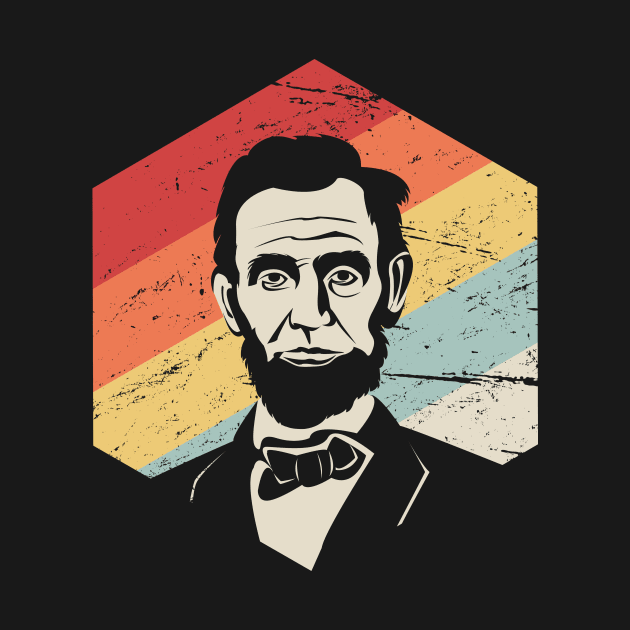 Retro Vintage Abraham Lincoln History Icon by Wizardmode