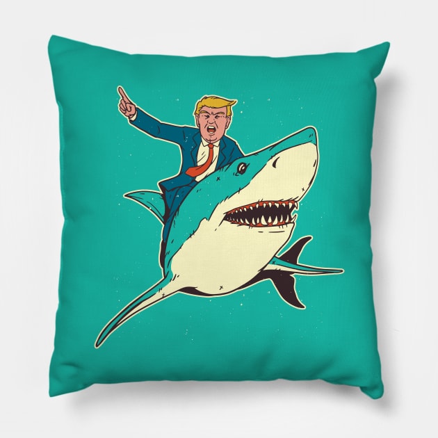 Trump Shark Pillow by LR_Collections