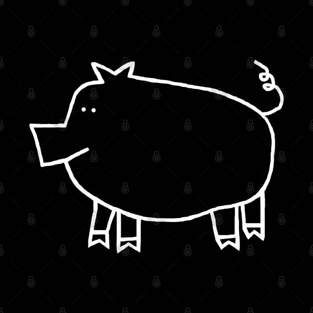 Minimal Ghost Pig by ellenhenryart