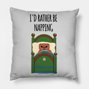 I'd rather be napping Pillow