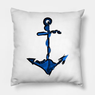 Nautical Abstract Anchor Art Pillow