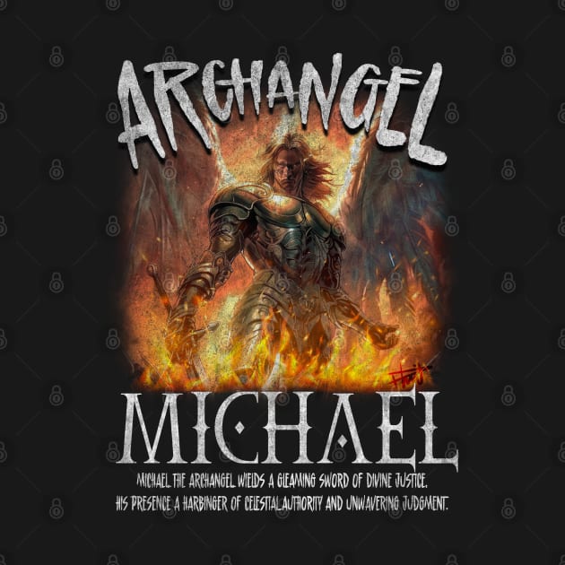 Archangel Michael Vintage comic book style by NUNEZ CREATIONS