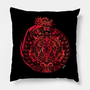 crimson quetzalcoatl ecopop teotihuacan serpent dragon art Pillow