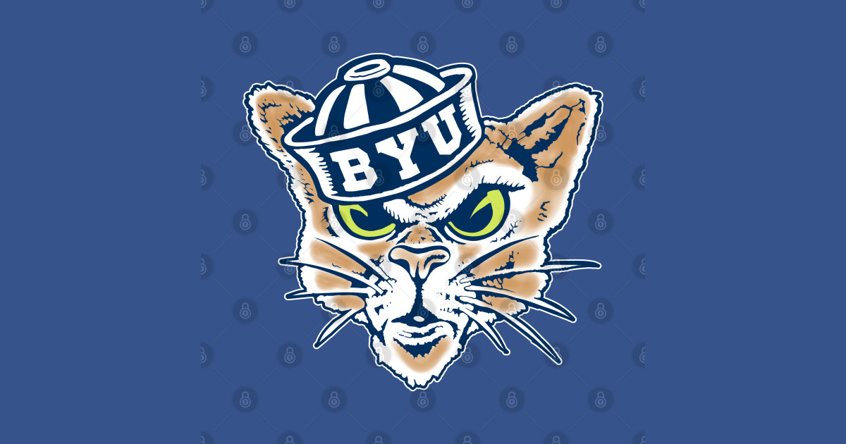 Vintage BYU mascot logo - Byu - Posters and Art Prints | TeePublic