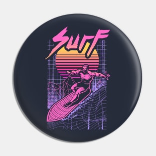 Surf the Vapor Wave Pin