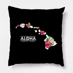 Aloha Floral Hawaiian Islands Pillow