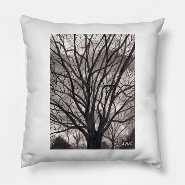 Evening Trees Pillow by jerrykirk