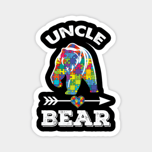 Uncle Bear Autism Awareness Magnet