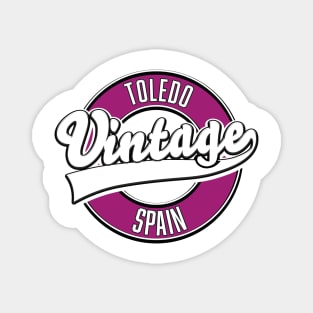 Toledo spain retro style logo Magnet