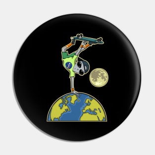 Grey Alien Skater Pin