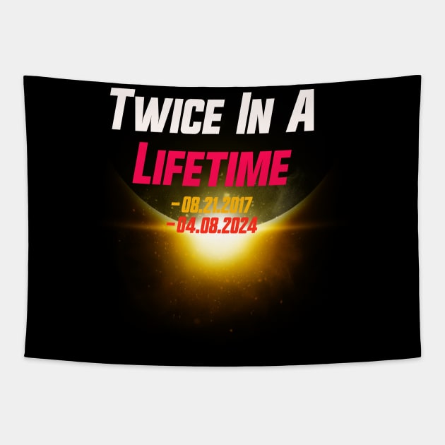 Twice In A Lifetime Total Solar Eclipse 2024 Tapestry by Emma