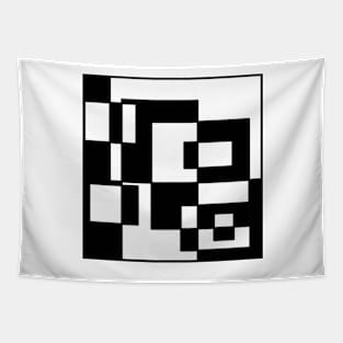 Black and white angular 2 Tapestry