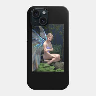 Fairy sitting by small pond Phone Case