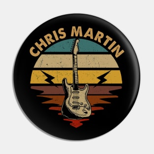 Vintage Guitar Beautiful Name Martin Personalized Pin