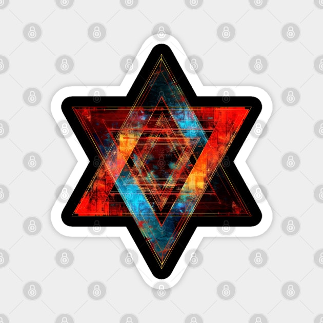 Star Of David Abstract Magnet by TruthIgnited