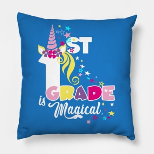 First Grade Girls 1st Grader Gift Magical Unicorn Lover Gift Pillow