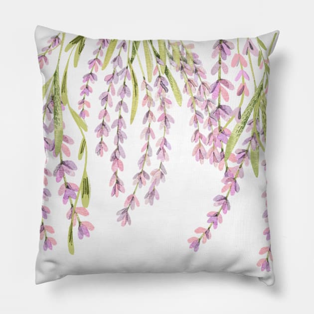 Wisteria vines hanging Pillow by Mermaidssparkle