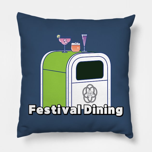 FESTIVAL DINING Pillow by Hou-tee-ni Designs