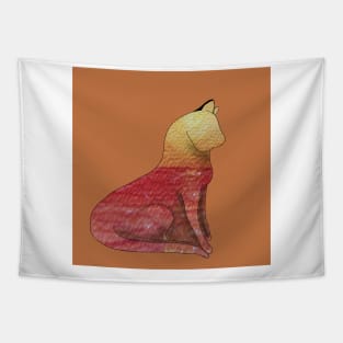 Ocean sunrise pretty kitty Tapestry