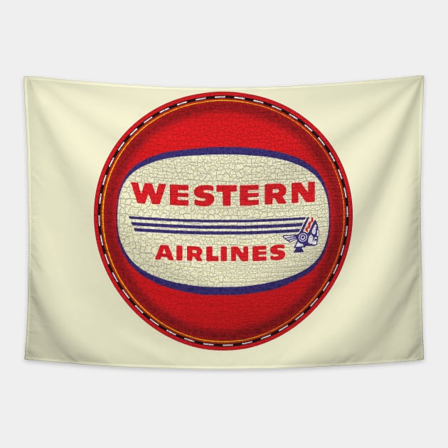 Western Airlines Tapestry by Midcenturydave