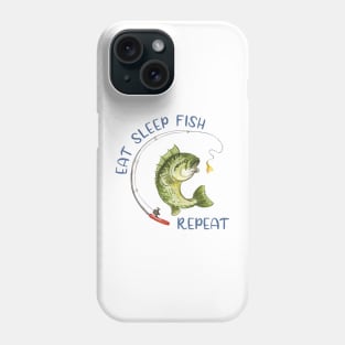 Eat, Sleep, Fish Phone Case