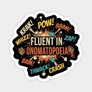 SEP-161 Fluent in Onomatopoeia Funny Comic Book Sound Effects Magnet