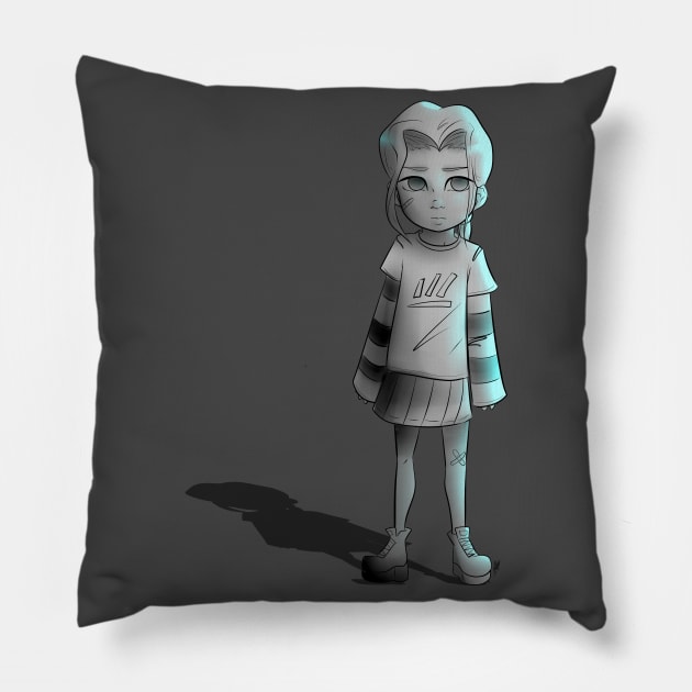 Monotone Neons Pillow by piefanart