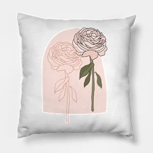 light pink rose gold flower Pillow