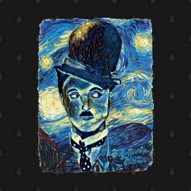 Charlie Chaplin Van Gogh Style by todos