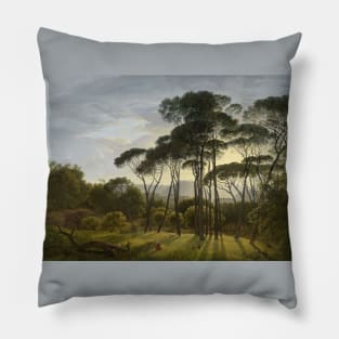 Italian Landscape with Umbrella Pines by Hendrik Voogd Pillow