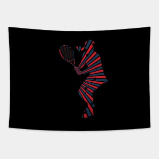 US Open Tennis USA Flag Silhouette Tapestry