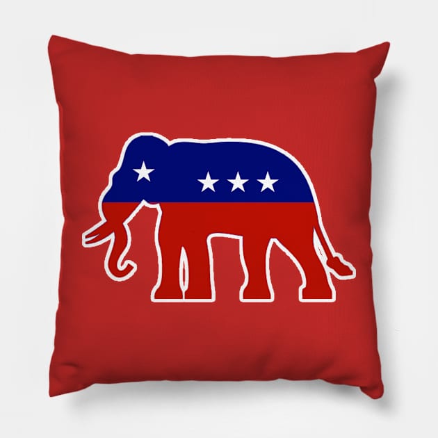 Republican-Elephant Pillow by Aona jonmomoa