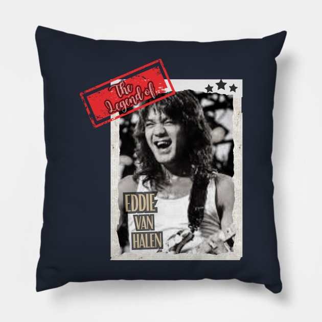 The Legend of Eddie Van Halen Pillow by Katab_Marbun