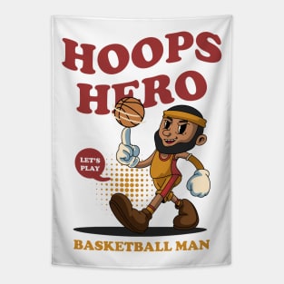 Hoops Hero Basketball Tapestry