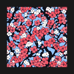Cherry blossoms pattern Japanese T-Shirt