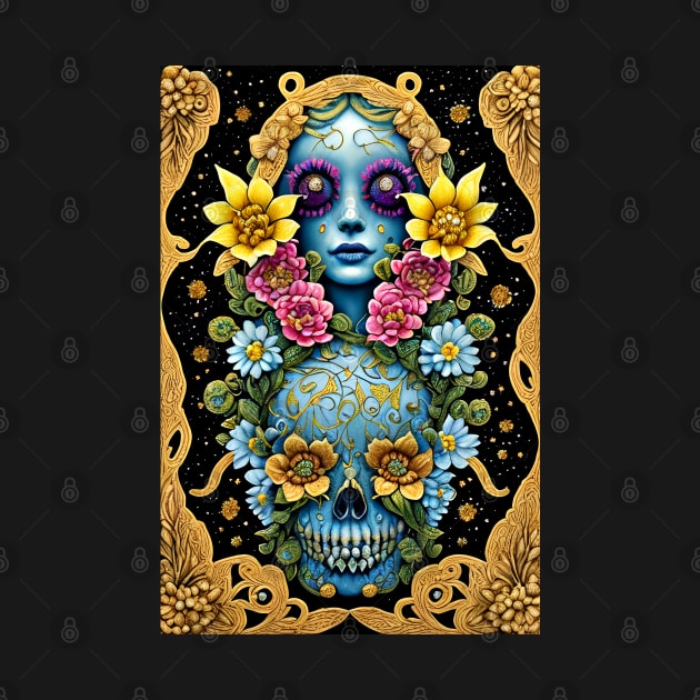 Bohemian Flower Skull by PurplePeacock