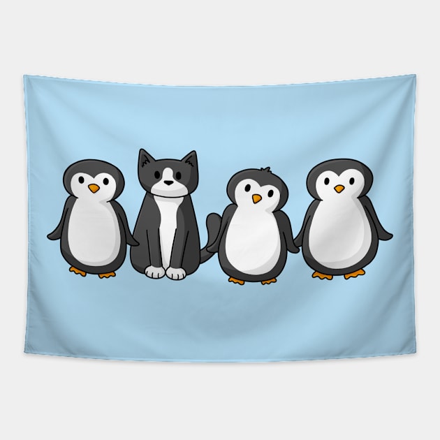 Penguins Tapestry by Doodlecats 