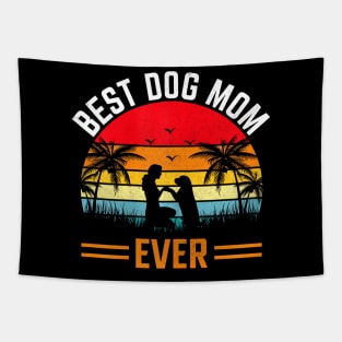 Women Best Dog Mom Ever  Mothers Day Dog Tapestry