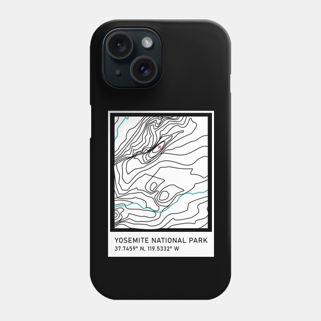 Yosemite National Park Polaroid Badge Phone Case by CloudWalkerDesigns