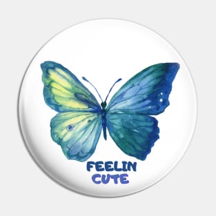 Blue butterfly , feeling cute, good Pin