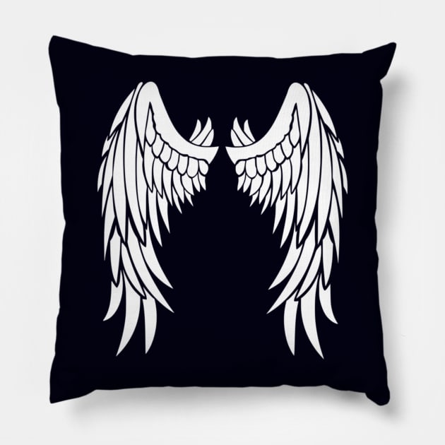 Angel Wings Pillow by BahArt