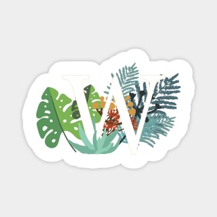 Plant Letter W Magnet